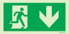 Emergency escape route sign, Large Directional signs BS ISO 7010, Arrow down