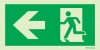 Emergency escape route sign, Large Directional signs BS ISO 7010, Arrow left