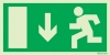 Emergency escape route sign, Large Directional signs European directive 92/58/EEC, Arrow down