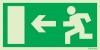 Emergency escape route sign, Large Directional signs European directive 92/58/EEC, Arrow left