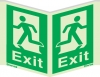 Emergency escape route sign, Panoramic signs wall mounted vertical, Exit