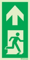 Emergency escape route sign, Vertical profile signs BS ISO 7010 , Arrow up