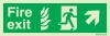 Emergency escape route sign, NHS Escape route signs, Fire exit up right