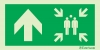 Emergency escape route sign, Assembly point, Arrow up
