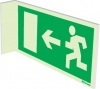 Emergency escape route sign, Type 2 "fold" signs wall mounted, Arrow left