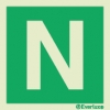 Emergency escape route signs, Numbers and letters to be used in conjunction with assembly point signs, "N"