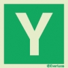Emergency escape route signs, Numbers and letters to be used in conjunction with assembly point signs, "Y"