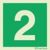Emergency escape route sign, Numbers and letters, 2