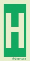 Emergency escape route signs, Floor and stair level identification signs, "H"