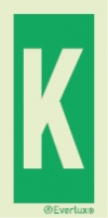 Emergency escape route signs, Floor and stair level identification signs, "K"
