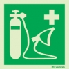 Emergency escape route sign, Safe condition signs, Oxygen resuscitator