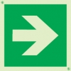 Emergency escape route sign, Safe condition signs, Directional arrow