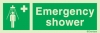 Emergency escape route sign, Safe condition signs, Emergency shower