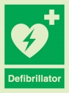 Emergency escape route sign, Safe condition signs, Defibrillator