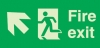 Emergency escape route sign, Self-adhesive decals for luminaires, Fire exit up left