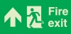 Emergency escape route sign, Self-adhesive decals for luminaires, Fire exit up
