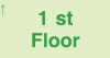 Low Location Lighting, Polycarbonate self-adhesive floor indication signs, 1st Floor