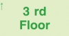 Low Location Lighting, Polycarbonate self-adhesive floor indication signs, 3rd Floor