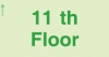 Low Location Lighting, Polycarbonate self-adhesive floor indication signs, 11th Floor