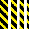 Marking strips, Self-adhesive reflective, Black and yellow