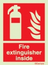Fire-fighting equipment signs, Fire extinguisher inside