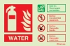 Fire-fighting equipment signs, ID signs, Water