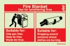 Fire-fighting equipment signs, ID signs, Fire blanket