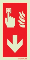 Fire-fighting equipment signs, Alarm call point down