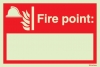Fire-fighting equipment signs, Fire point