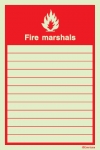Fire-fighting equipment signs, Fire marshals