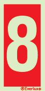 Fire-fighting equipment signs, Numbers for marking fire equipment, 8