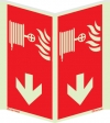 Fire-fighting equipment signs, Panoramic fire equipment signs, Fire hose reel down