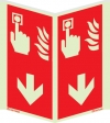 Fire-fighting equipment signs, Panoramic fire equipment signs, Alarm call point down