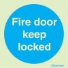 Mandatory signs, Fire door signs, Fire door keep locked