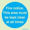 Mandatory signs, Fire door signs, Fire notice