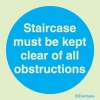 Mandatory signs, Fire door signs, Staircase must be kept clear of all obstructions