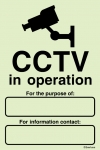 Warning signs, CCTV signage, CCTV in operation