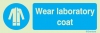 Mandatory signs, PPE, Wear laboratory coat
