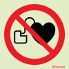 Prohibition signs, signs prohibiting dangerous actions, No access for persons with pacemakers