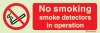 Prohibition signs, signs prohibiting dangerous actions, No smoking smoke detectors in operation