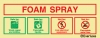Self-adhesive signs, Fire extinguisher identification labels, Foam spray