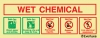 Self-adhesive signs, Fire extinguisher identification labels, Wet Chemical