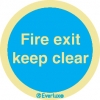 Self-adhesive signs, Fire door labels, Fire exit keep clear