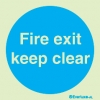 Aluminium signs, Fire exit keep clear