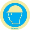 Self-adhesive signs, Safety signage for industrial equipment, Wear helmet