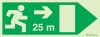 Signs for tunnels, Emergency escape route signs, right 25m
