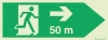 Signs for tunnels, Emergency escape route signs, right 50m