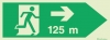 Signs for tunnels, Emergency escape route signs, right 125m