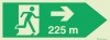 Signs for tunnels, Emergency escape route signs, right 225m