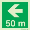 Signs for tunnels, Safe condition, Directional arrow left 50m